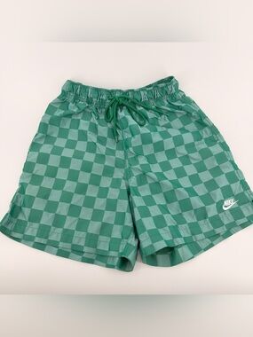Nike Club Woven Flow Checkerboard Shorts Green FN3098-365 Men’s S